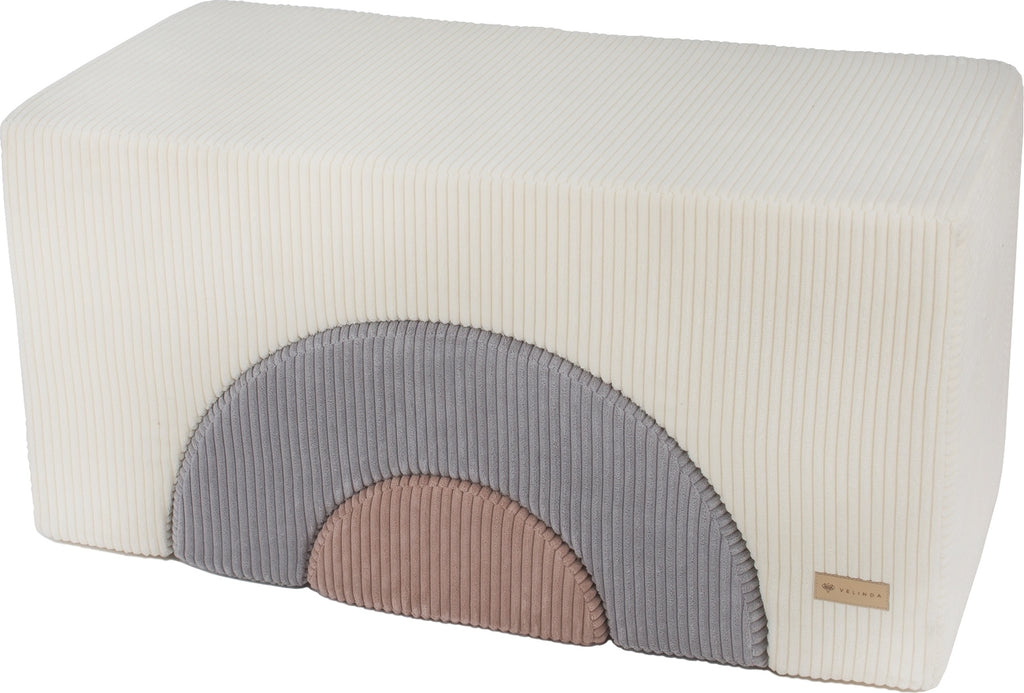 Soft play set, rainbow - Cream, grey & light pink