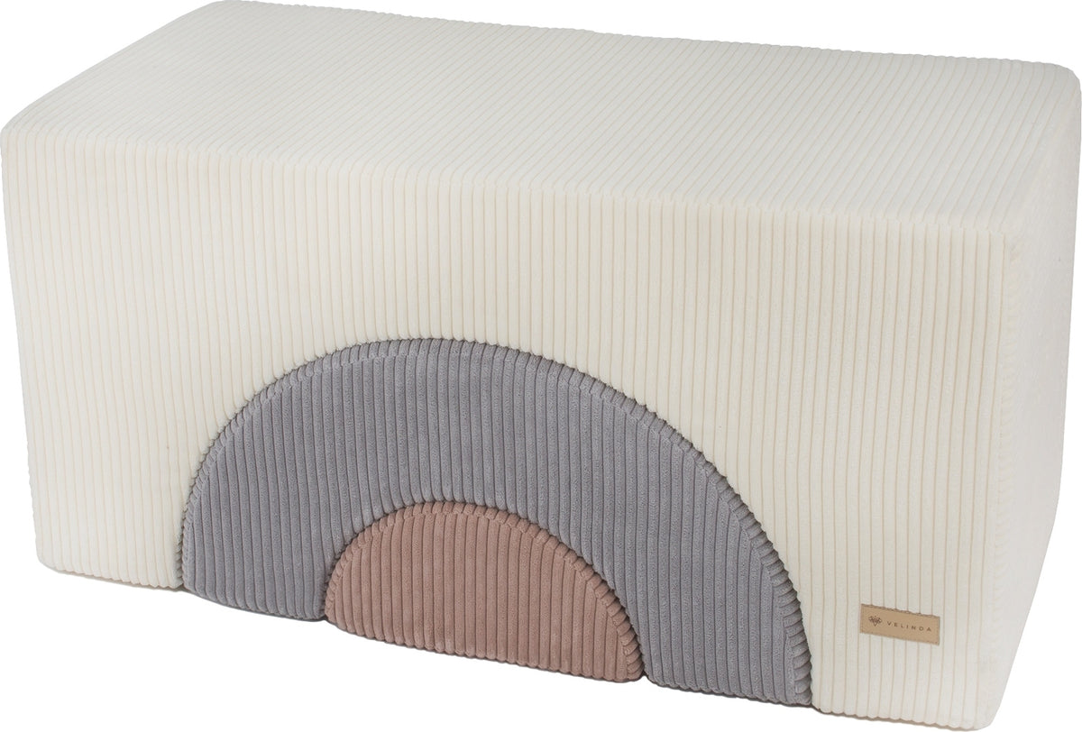 Soft play set, rainbow - Cream, grey & light pink