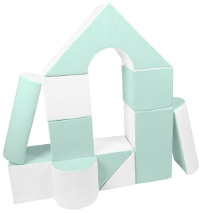 Castle Block Set - Green/White