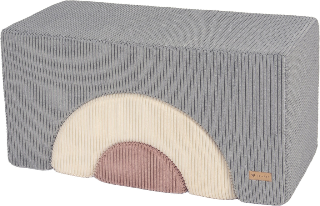 Soft play set, rainbow - Grey, cream, light pink