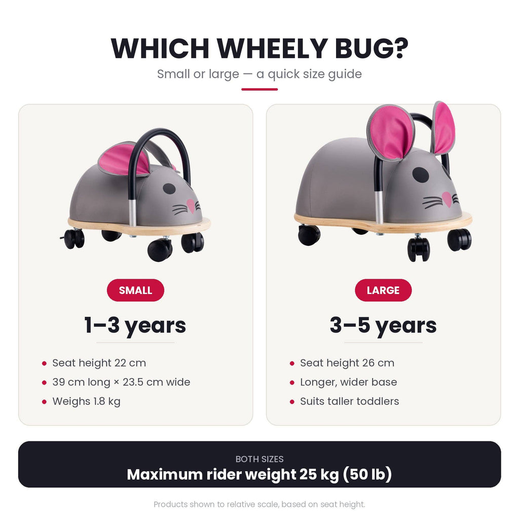 Wheelybug Ride-On Toys MOUSE: Small - Age 1 to 3 years