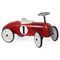 Vilac Vintage Ride-On Car - Classic Metal Children's Racing Car: Red & Cream