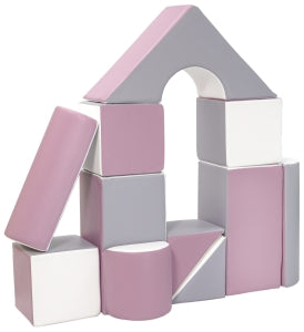 Castle Block Set - Purple/White/Grey