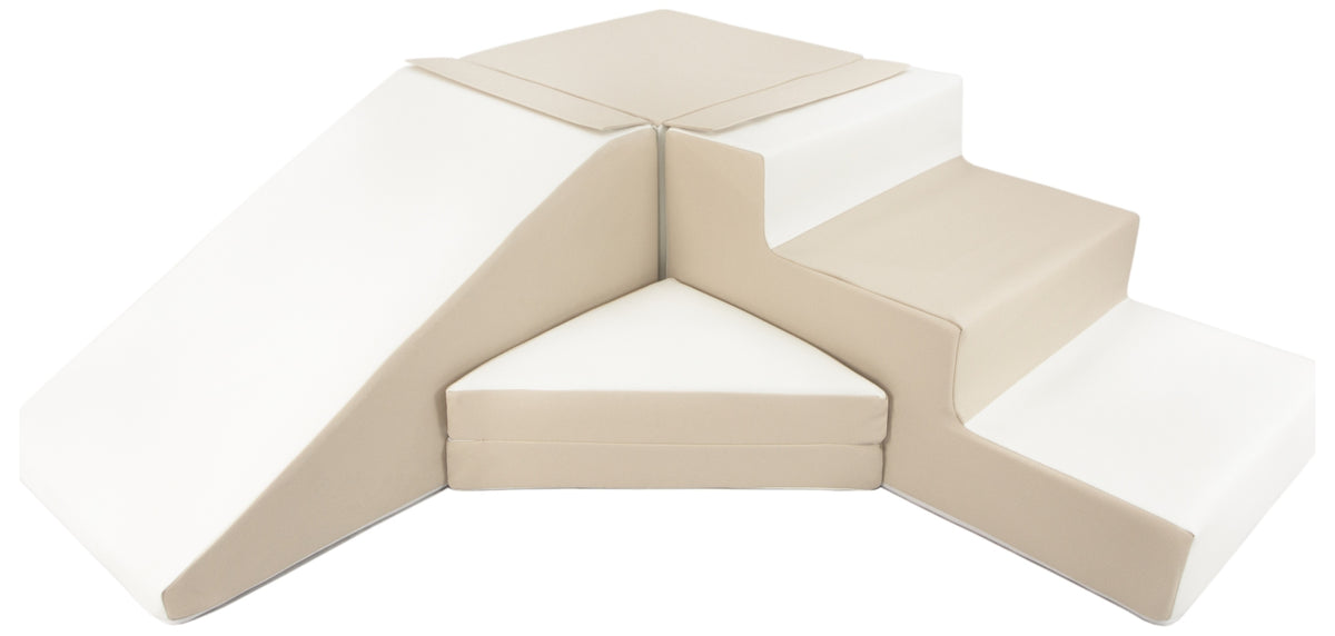 Soft Play Slide Set Beige/White