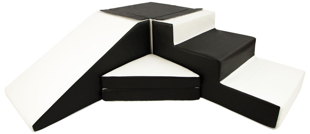 Soft Play Slide Set Black/White