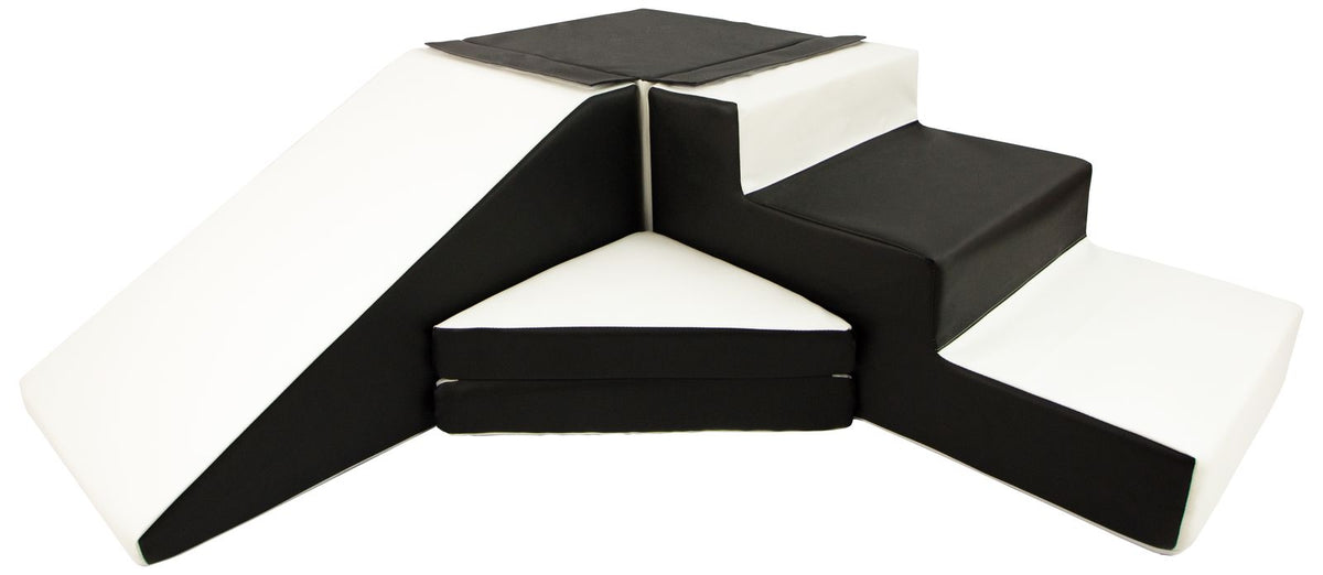 Soft Play Slide Set Black/White