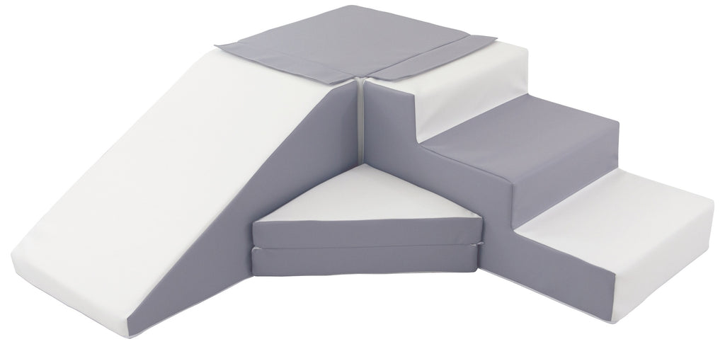 Soft Play Slide Set Grey/White