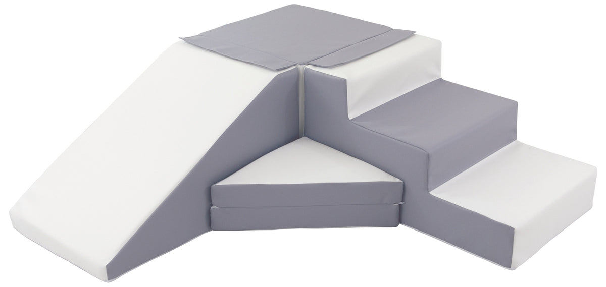 Soft Play Slide Set Grey/White