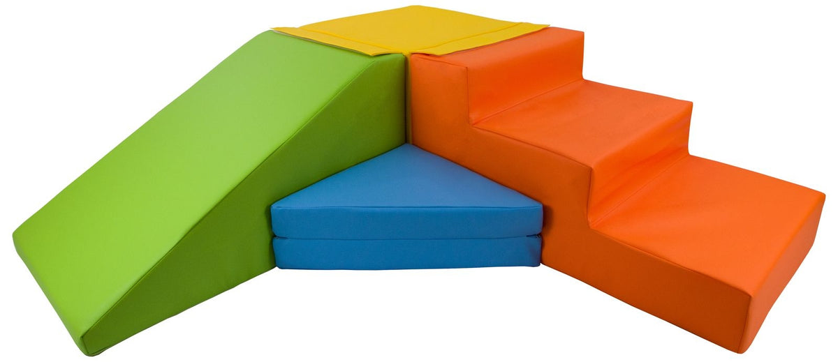 Soft Play Slide Set Orange/Blue/Green/Yellow