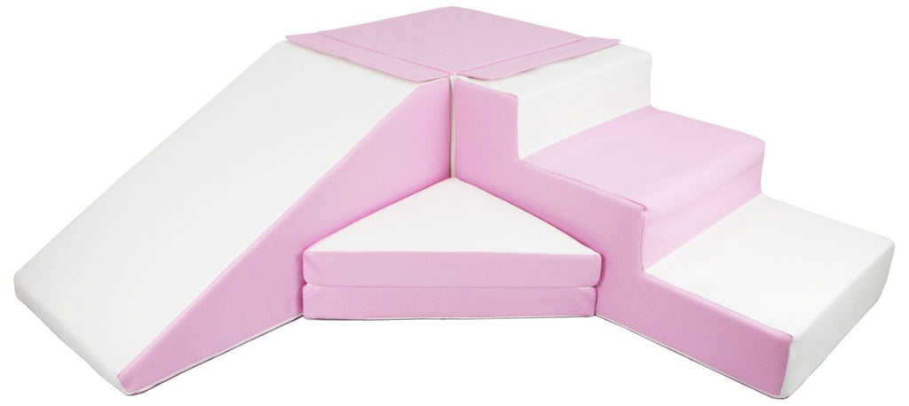 Soft Play Slide Set Pink/White