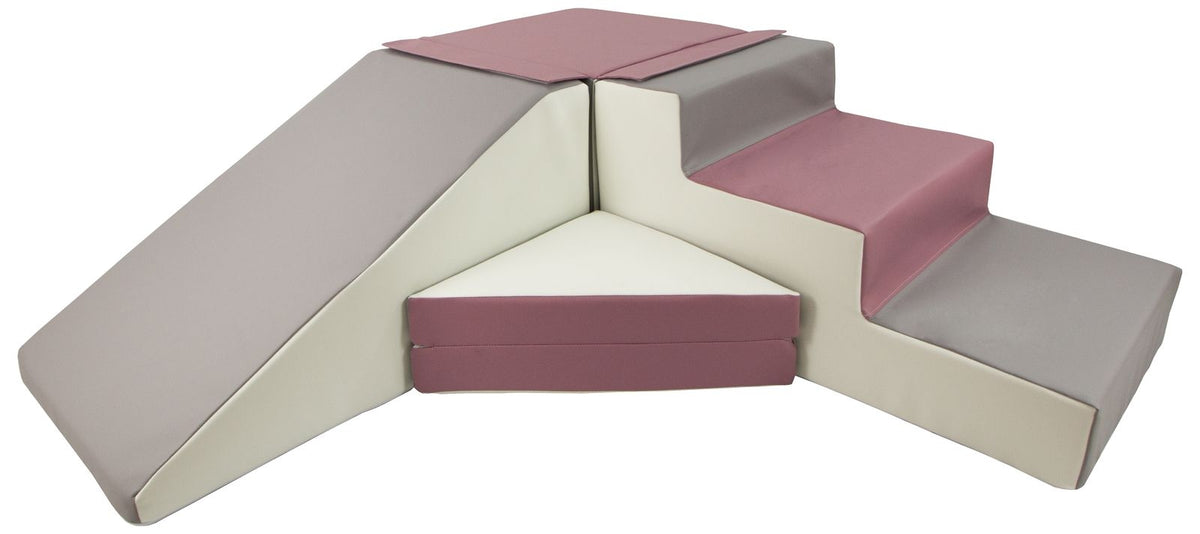 Soft Play Slide Set Purple/White/Grey