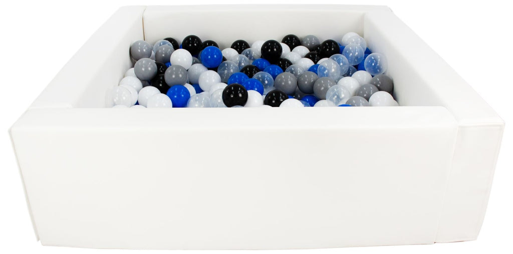 White Square eco-leather ball pit with 300 balls