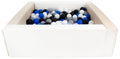 Beige and White Square eco-leather ball pit with 300 balls