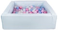 Blue Pastel Square eco-leather ball pit with 300 balls