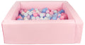 Pink Pastel Square eco-leather ball pit with 300 balls