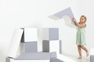 Castle Block Set - Grey/White