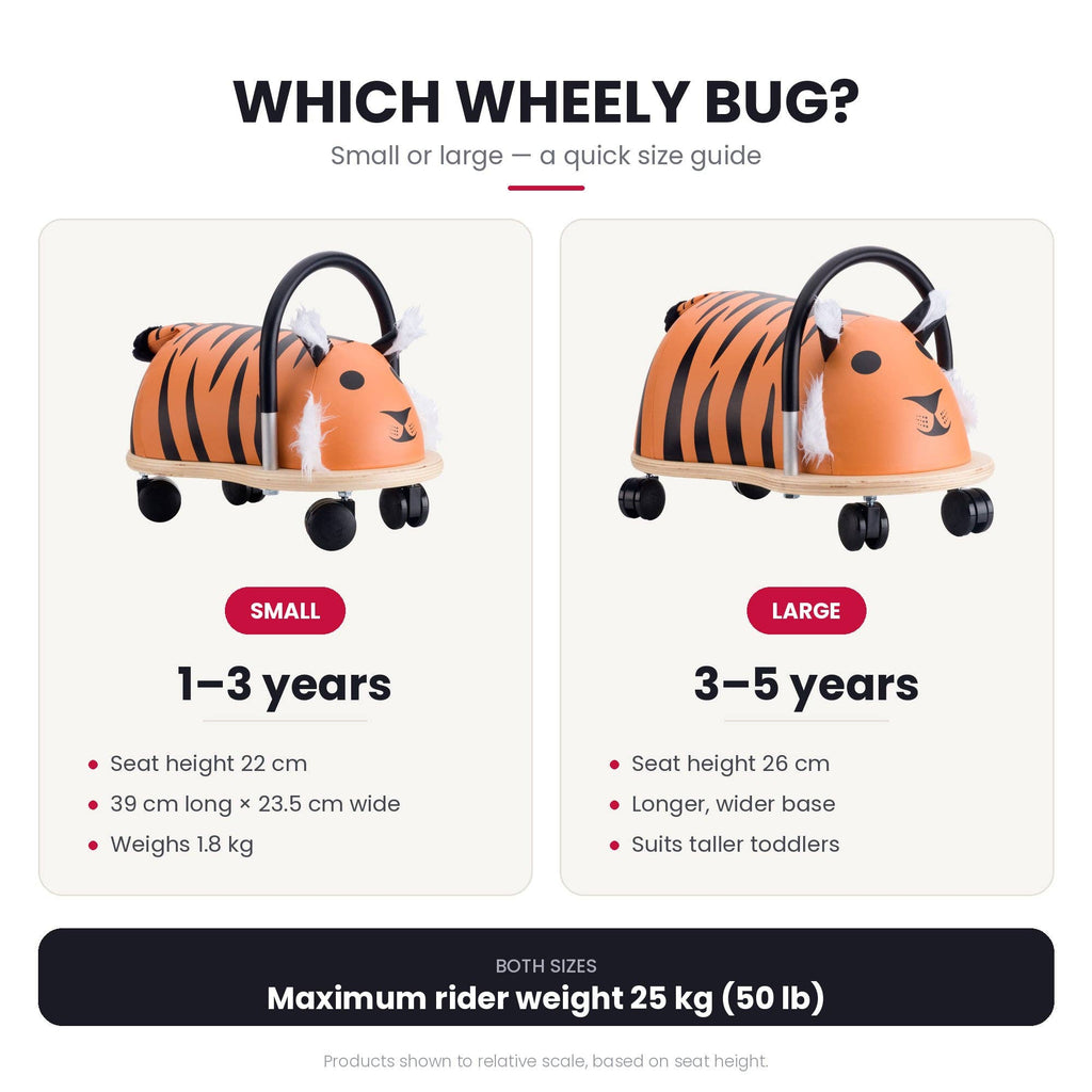 Wheelybug Ride-On Toys TIGER: Small - Age 1 to 3 years