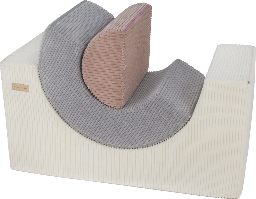 Soft play set, rainbow - Cream, grey & light pink